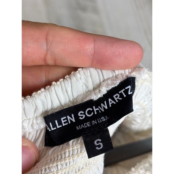 Allen Schwartz Women's Small striped crop long sleeve of the shoulder boho top - Picture 3 of 4